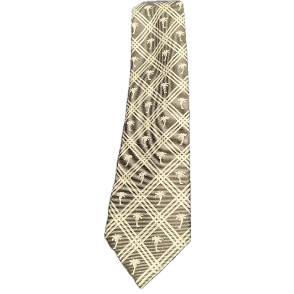 Tommy Bahama Off Island olive/beige tie.